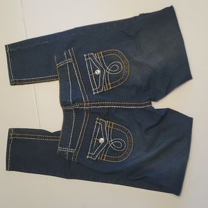 Nina Rossi Women's Dark Jeans Thick Yellow Stitching